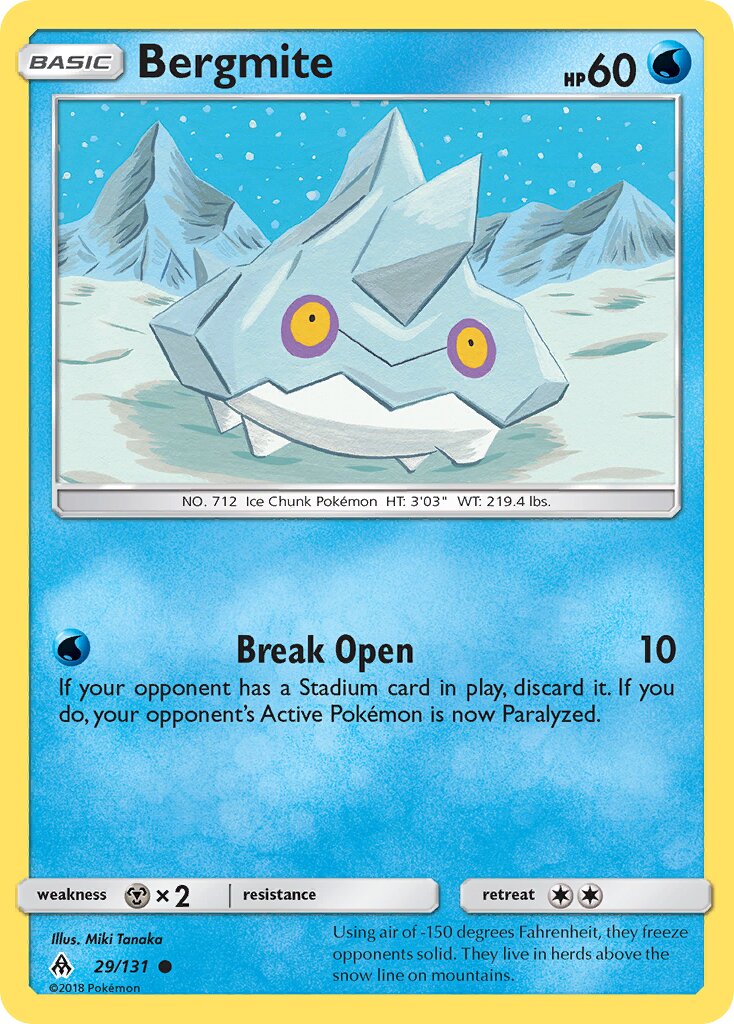 Bergmite 029/131 — Forbidden Light (English Pokémon TCG card)