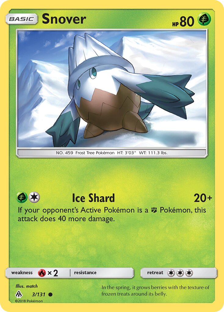 Snover 003/131 — Forbidden Light (English Pokémon TCG card)