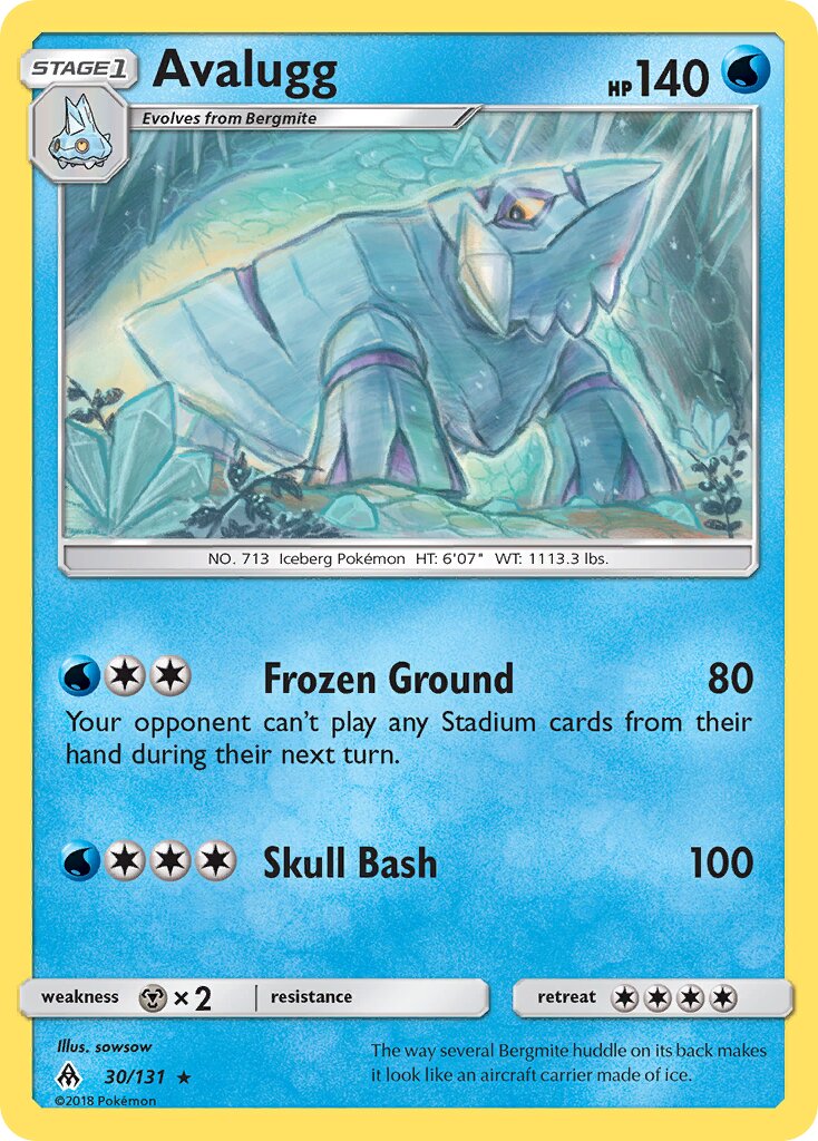 Avalugg 030/131 — Forbidden Light (English Pokémon TCG card)