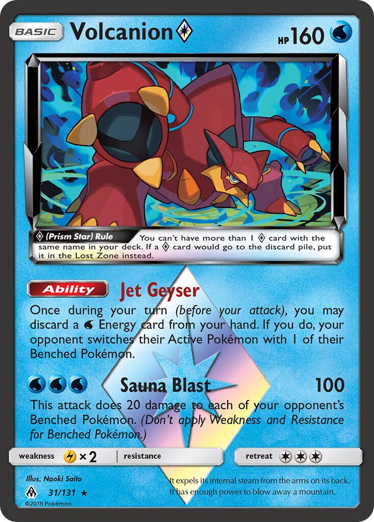 Volcanion ◇ 031/131 — Forbidden Light (English Pokémon TCG card)