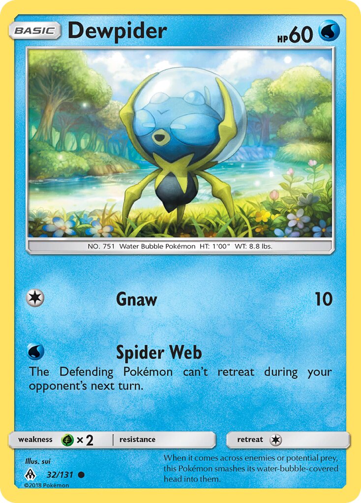 Dewpider 032/131 — Forbidden Light (English Pokémon TCG card)