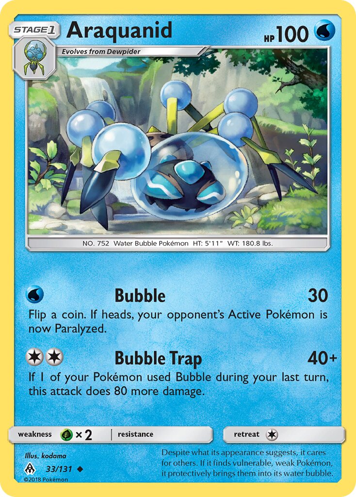 Araquanid 033/131 — Forbidden Light (English Pokémon TCG card)