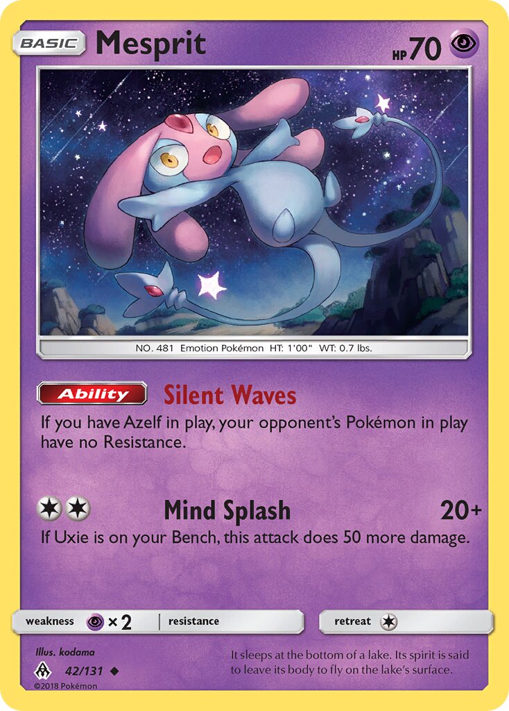 Mesprit 042/131 — Forbidden Light (English Pokémon TCG card)