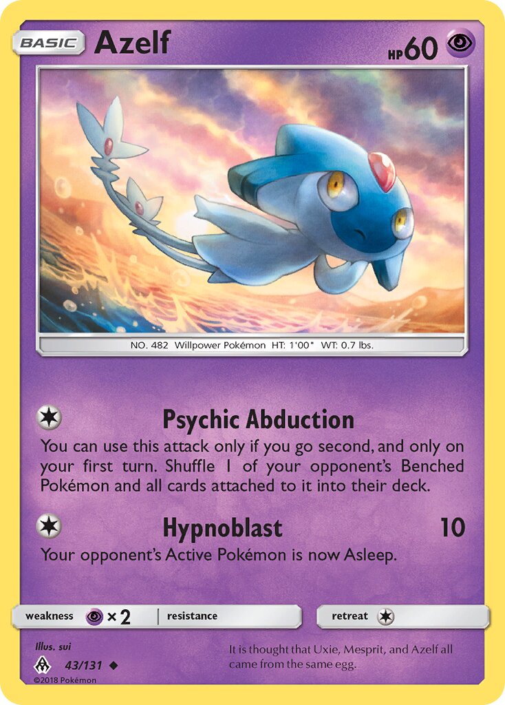 Azelf 043/131 — Forbidden Light (English Pokémon TCG card)