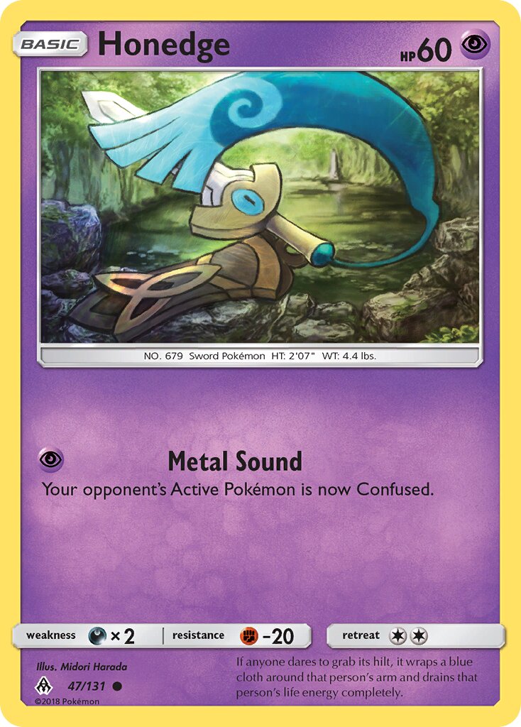 Honedge 047/131 — Forbidden Light (English Pokémon TCG card)