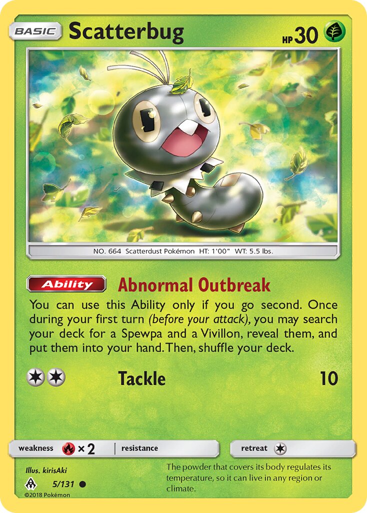Scatterbug 005/131 — Forbidden Light (English Pokémon TCG card)