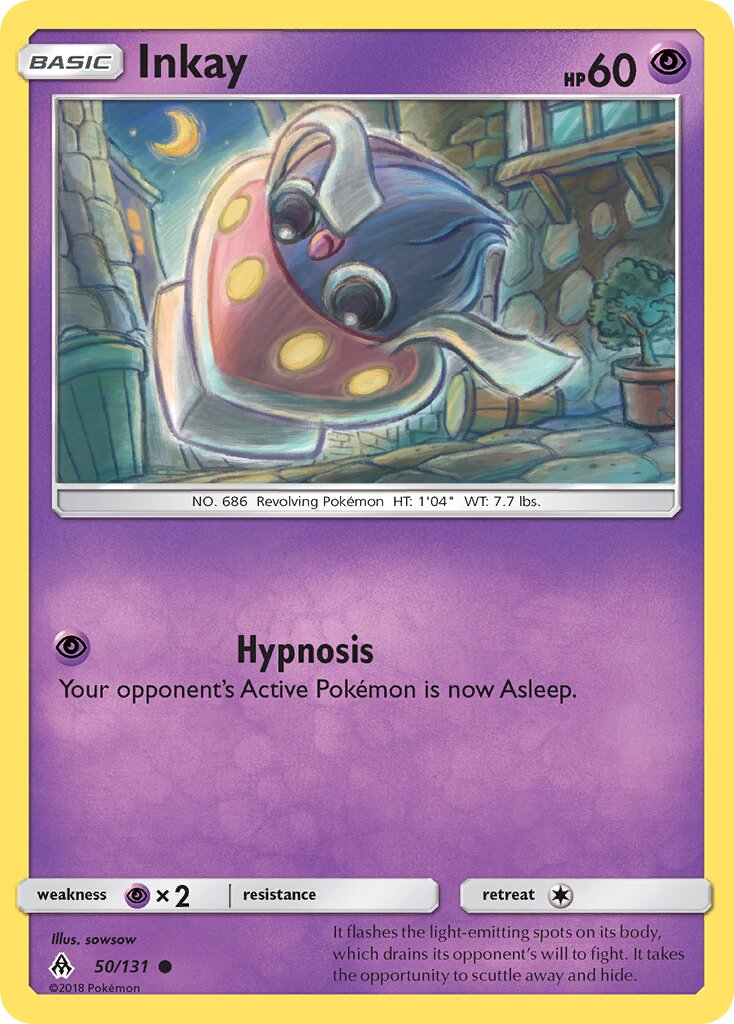 Inkay 050/131 — Forbidden Light (English Pokémon TCG card)