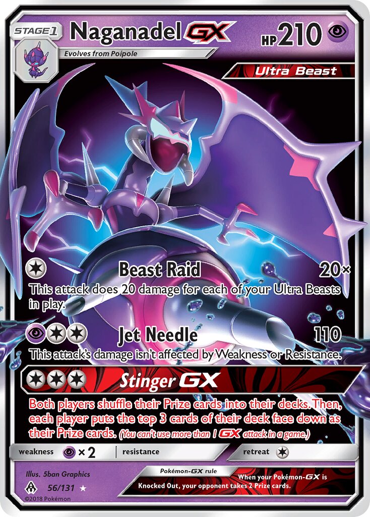 Naganadel-GX 056/131 — Forbidden Light (English Pokémon TCG card)
