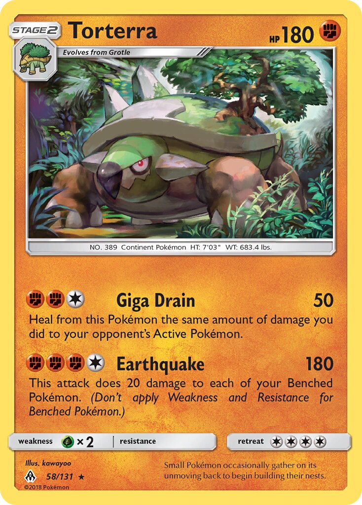 Torterra 058/131 — Forbidden Light (English Pokémon TCG card)