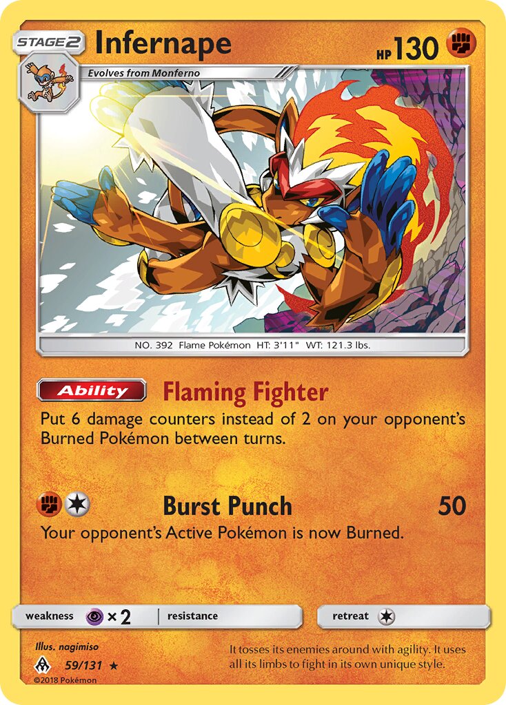 Infernape 059/131 — Forbidden Light (English Pokémon TCG card)