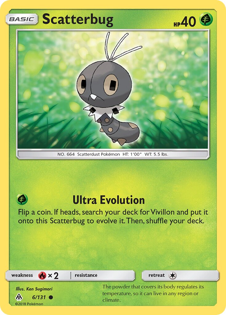 Scatterbug 006/131 — Forbidden Light (English Pokémon TCG card)