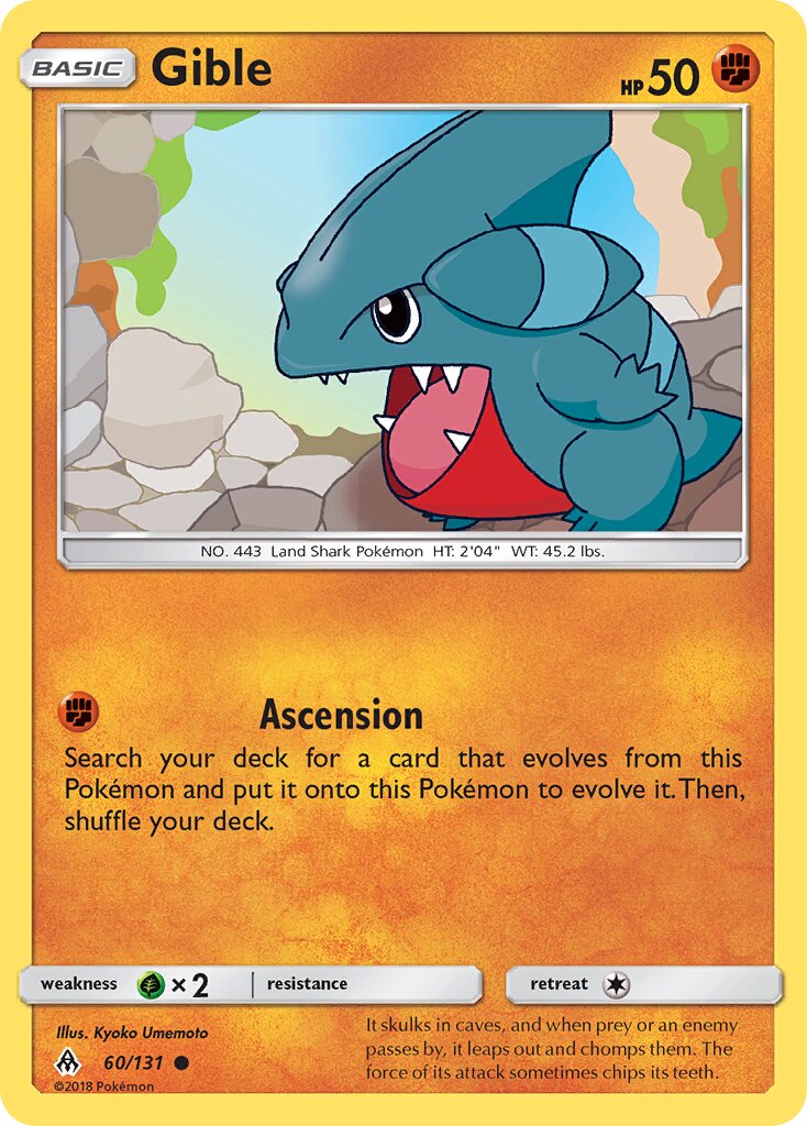 Gible 060/131 — Forbidden Light (English Pokémon TCG card)