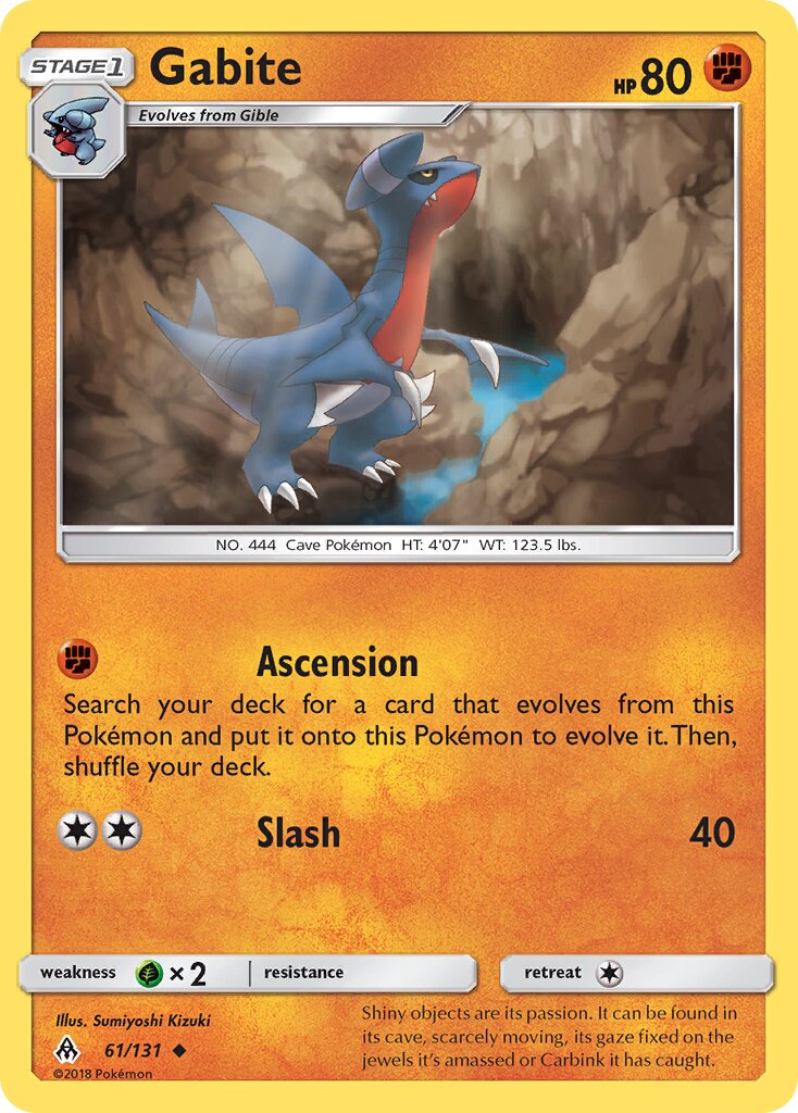 Gabite 061/131 — Forbidden Light (English Pokémon TCG card)