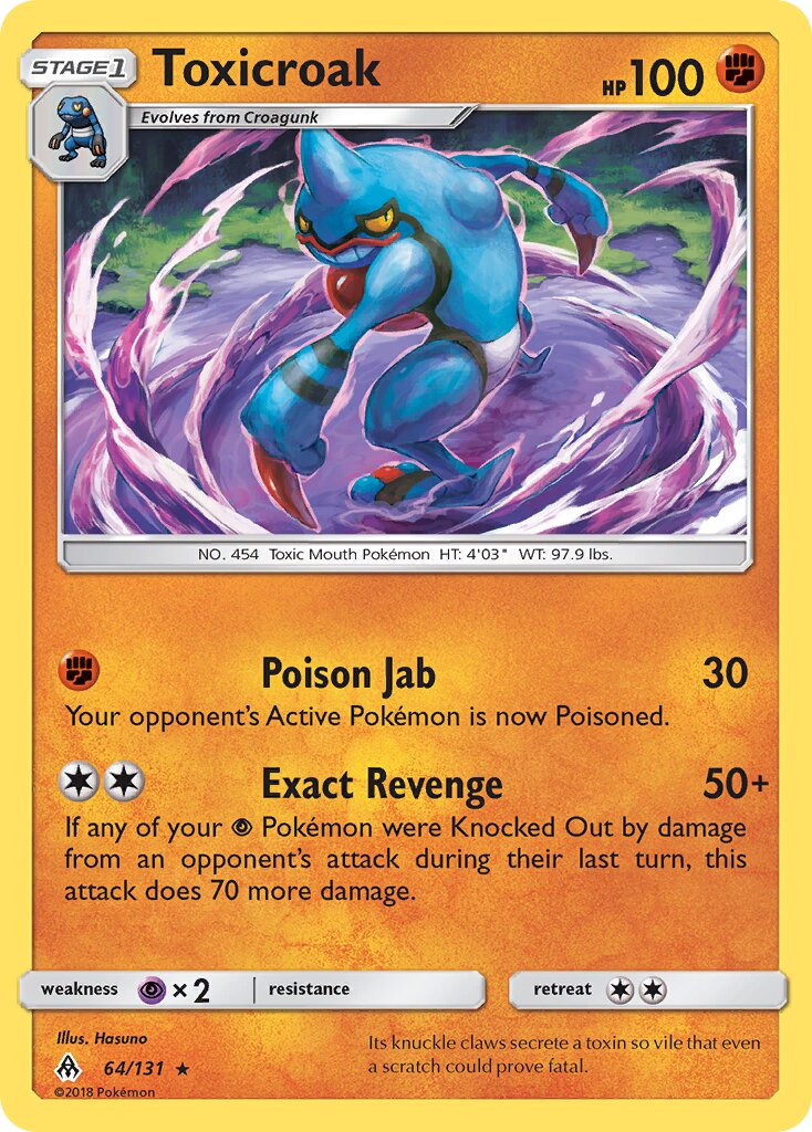 Toxicroak 064/131 — Forbidden Light (English Pokémon TCG card)