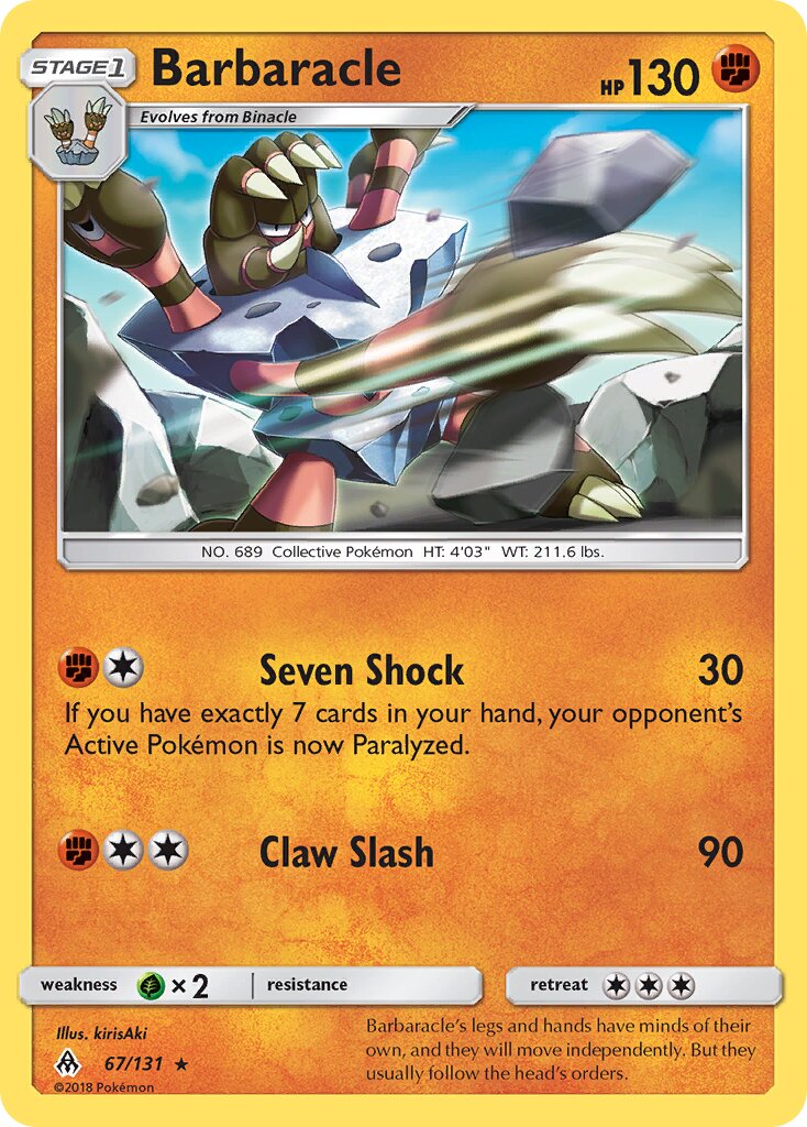 Barbaracle 067/131 — Forbidden Light (English Pokémon TCG card)