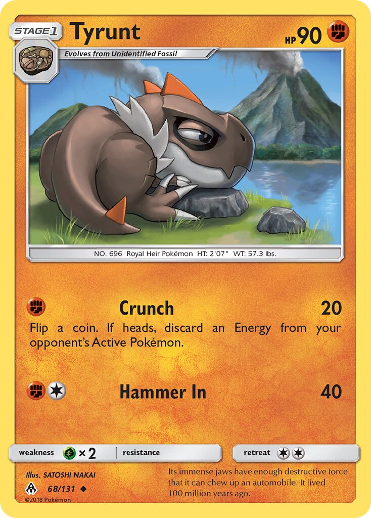 Tyrunt 068/131 — Forbidden Light (English Pokémon TCG card)