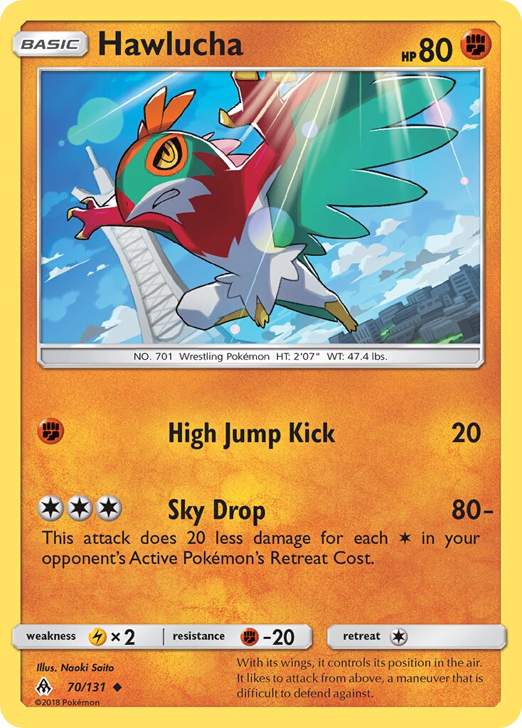 Hawlucha 070/131 — Forbidden Light (English Pokémon TCG card)