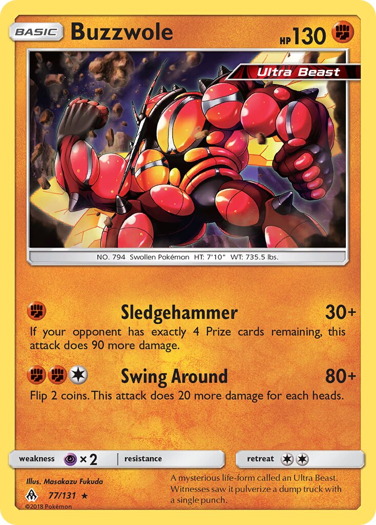 Buzzwole 077/131 — Forbidden Light (English Pokémon TCG card)
