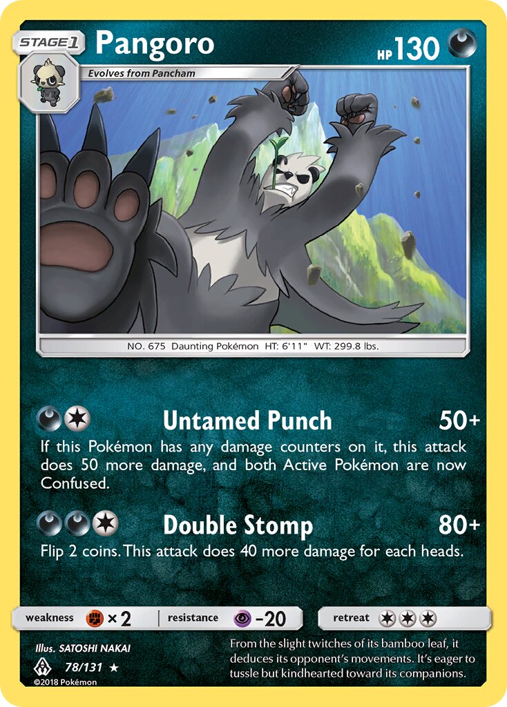 Pangoro 078/131 — Forbidden Light (English Pokémon TCG card)