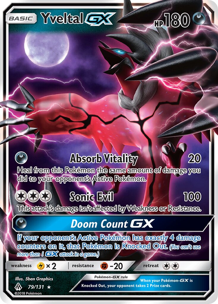 Yveltal-GX 079/131 — Forbidden Light (English Pokémon TCG card)