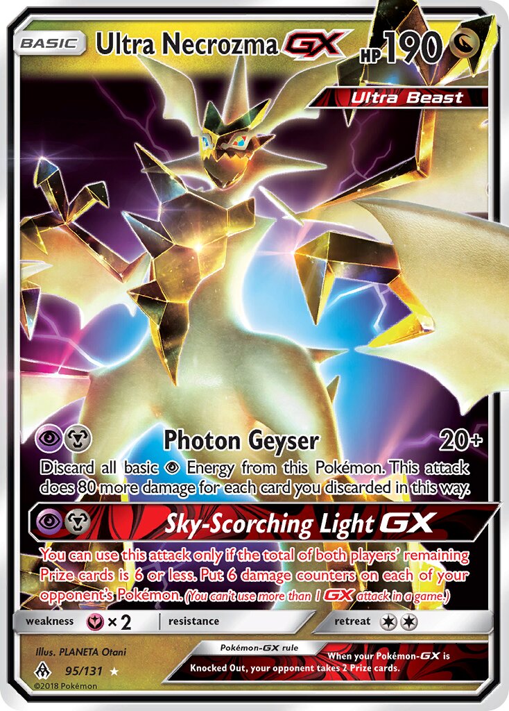 Ultra Necrozma-GX 095/131 — Forbidden Light (English Pokémon TCG card)