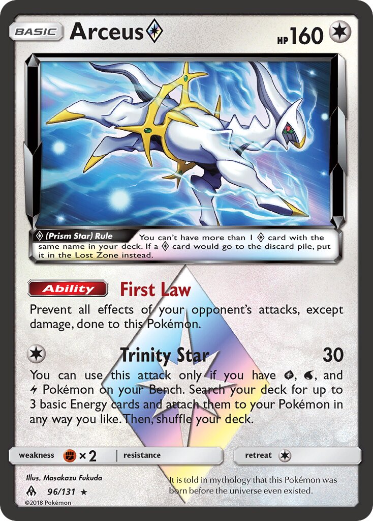 Arceus ◇ 096/131 — Forbidden Light (English Pokémon TCG card)