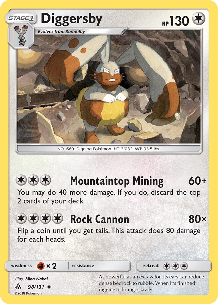 Diggersby 098/131 — Forbidden Light (English Pokémon TCG card)