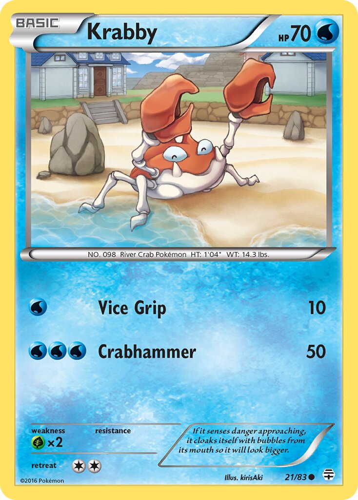 Krabby 021 — Generations (English Pokémon TCG card)