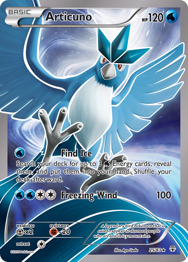 Articuno 025 — Generations (English Pokémon TCG card)