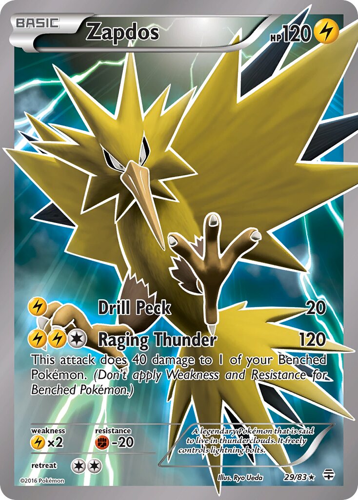 Zapdos 029 — Generations (English Pokémon TCG card)