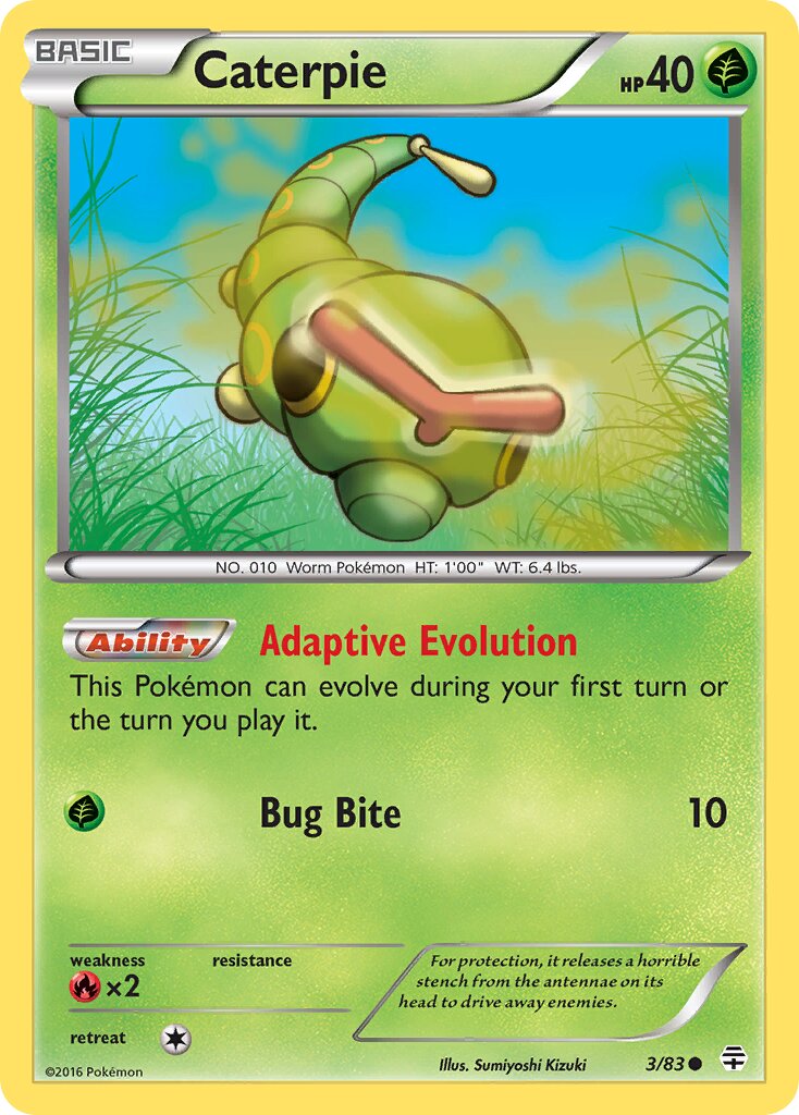 Caterpie 003 — Generations (English Pokémon TCG card)
