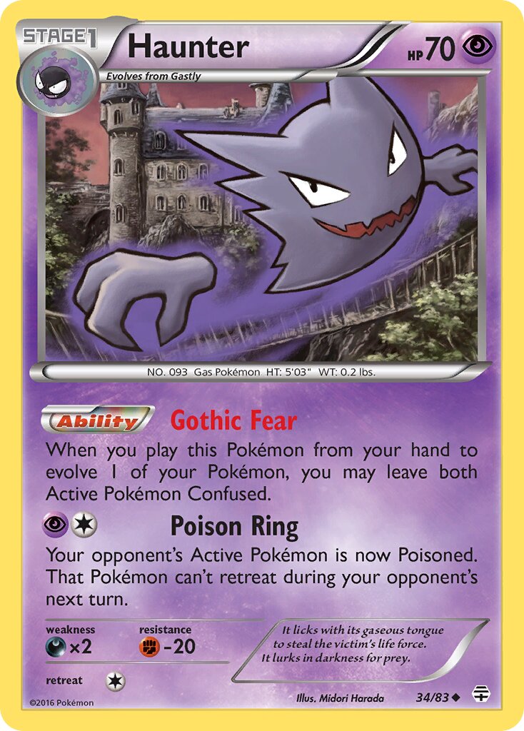 Haunter 034 — Generations (English Pokémon TCG card)