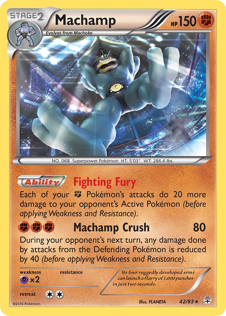 Machamp 042 — Generations (English Pokémon TCG card)