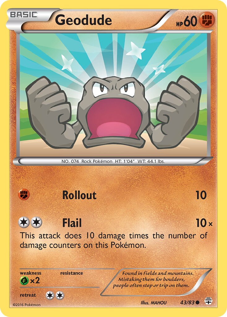 Geodude 043 — Generations (English Pokémon TCG card)