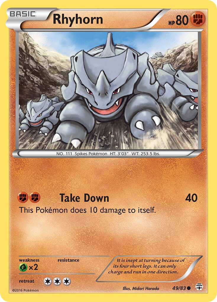 Rhyhorn 049 — Generations (English Pokémon TCG card)