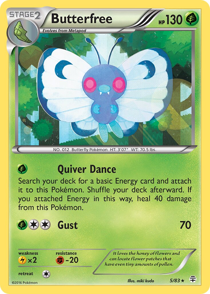 Butterfree 005 — Generations (English Pokémon TCG card)