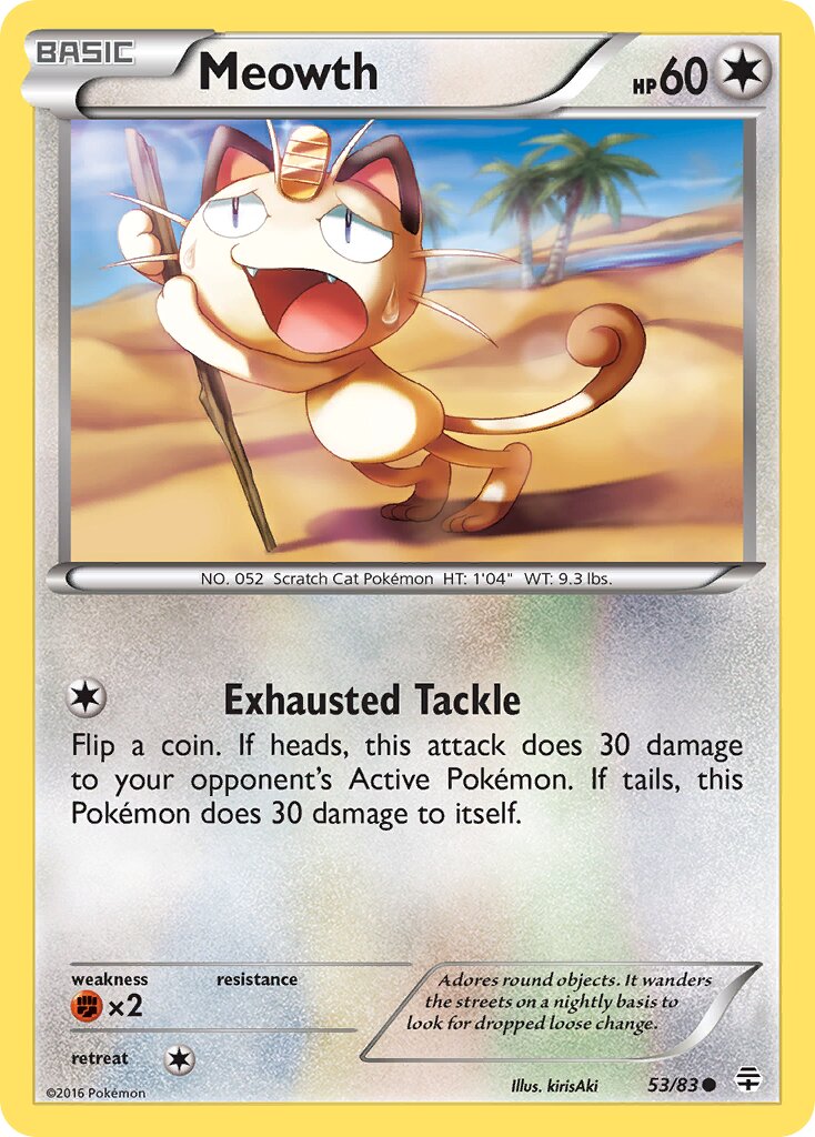 Meowth 053 — Generations (English Pokémon TCG card)