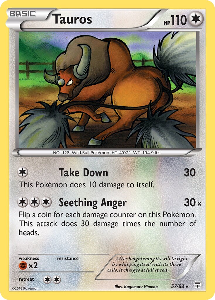 Tauros 057 — Generations (English Pokémon TCG card)