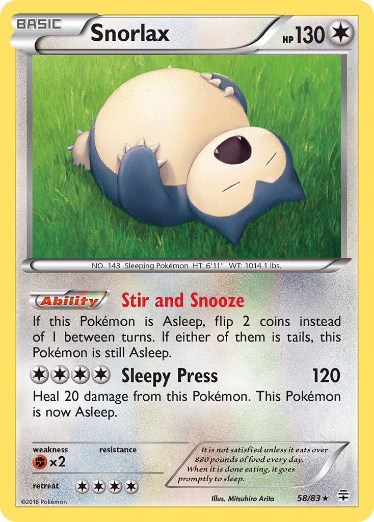 Snorlax 058 — Generations (English Pokémon TCG card)