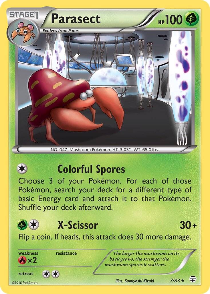 Parasect 007 — Generations (English Pokémon TCG card)