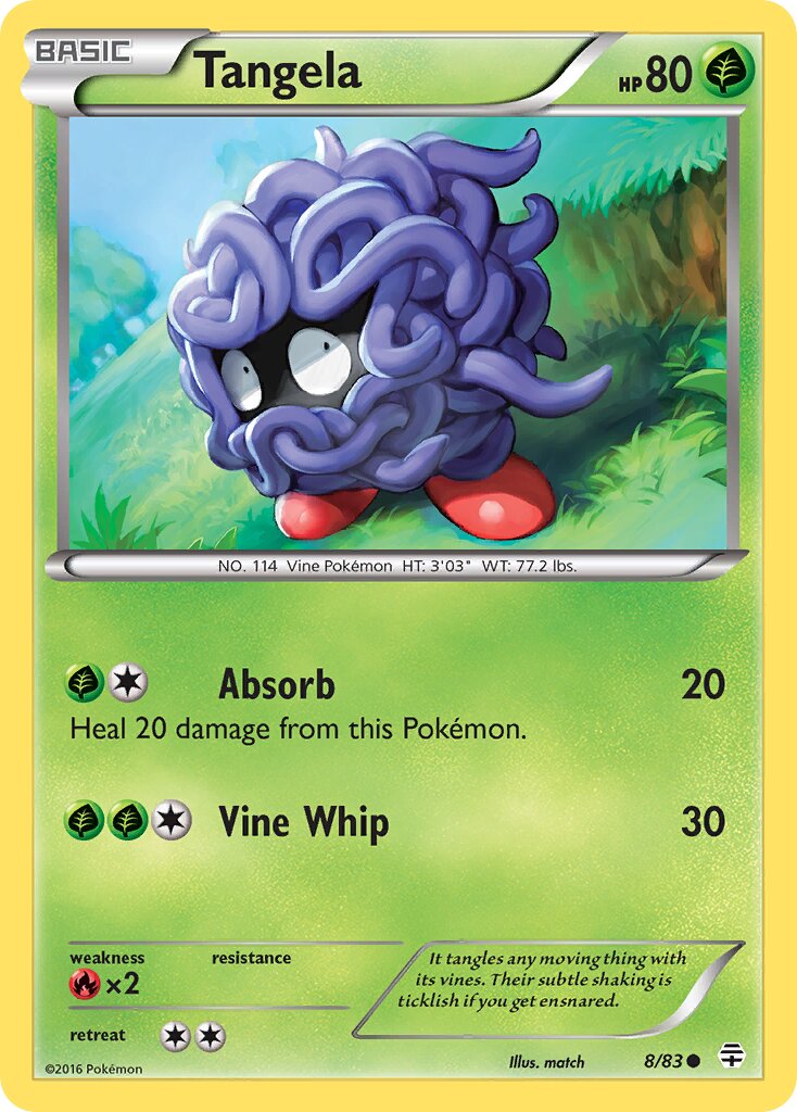 Tangela 008 — Generations (English Pokémon TCG card)