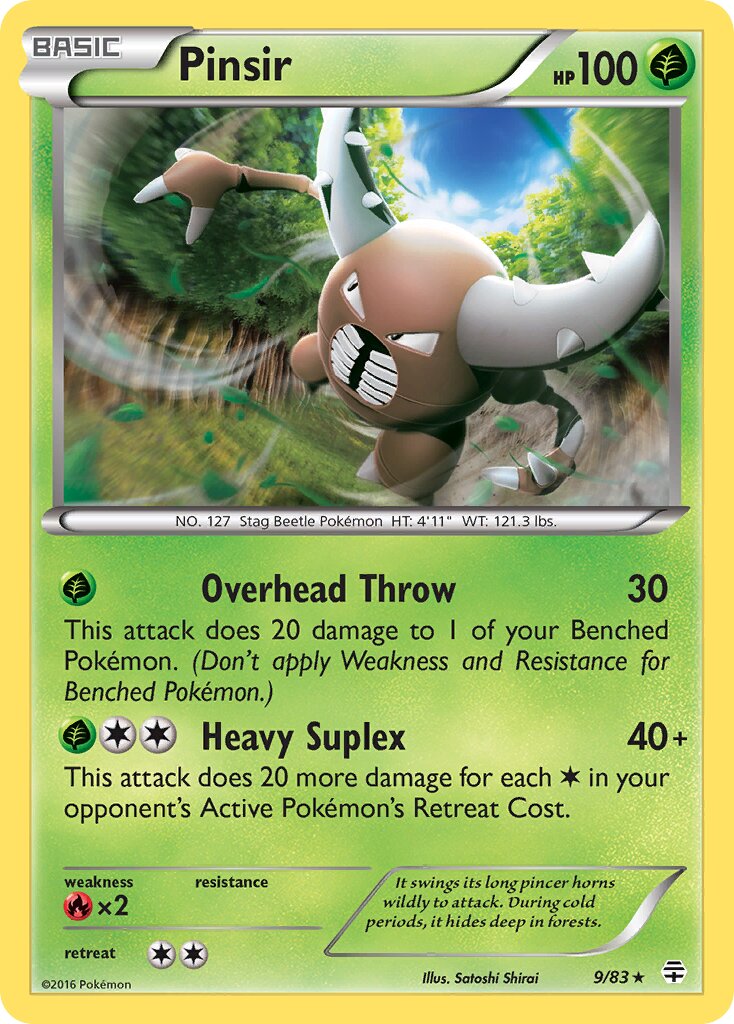 Pinsir 009 — Generations (English Pokémon TCG card)