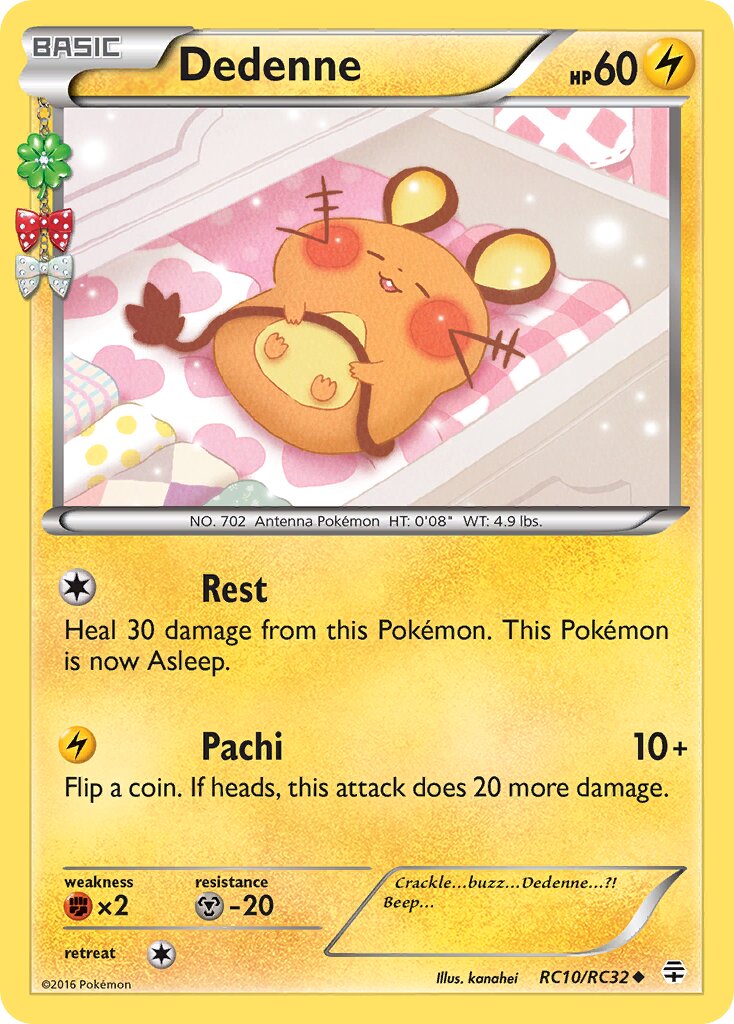 Dedenne RC10/RC32 — Generations (English Pokémon TCG card)