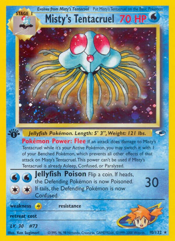 Misty's Tentacruel 010/132 — Gym Heroes (English Pokémon TCG card)