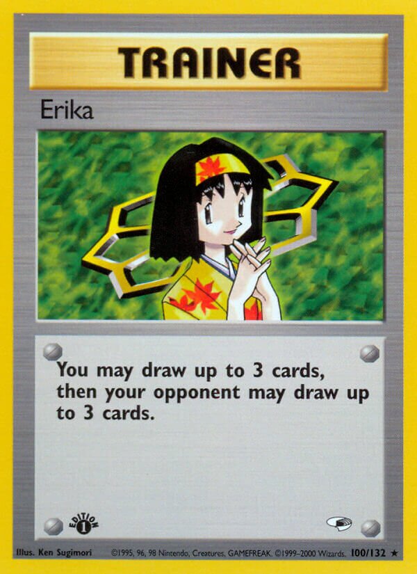Erika 100/132 — Gym Heroes (English Pokémon TCG card)