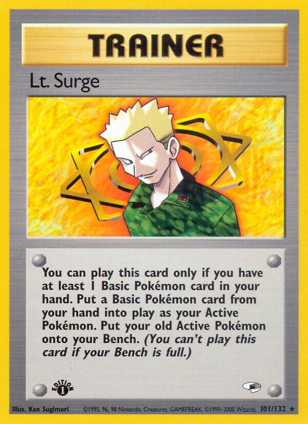 Lt. Surge 101/132 — Gym Heroes (English Pokémon TCG card)