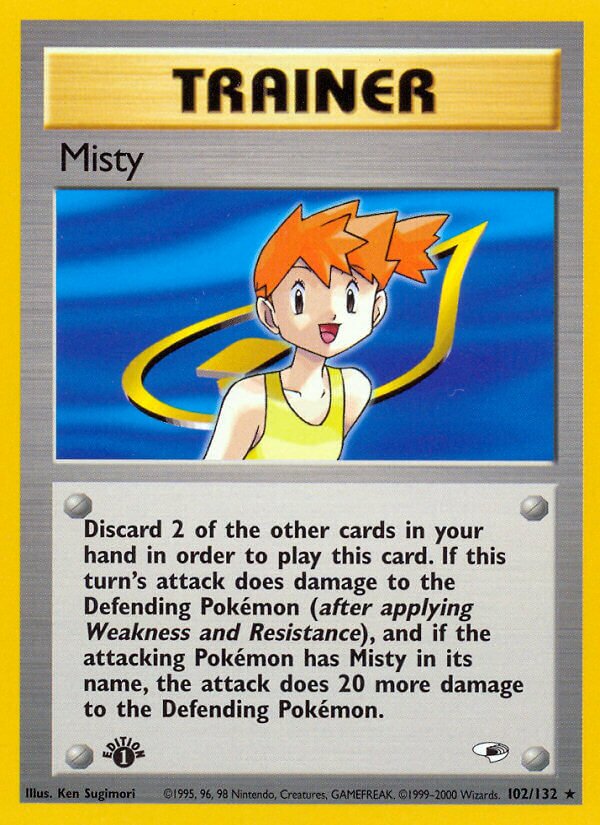 Misty 102/132 — Gym Heroes (English Pokémon TCG card)