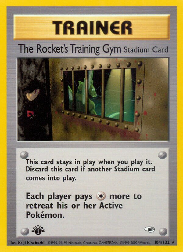 The Rocket's Training Gym 104/132 — Gym Heroes (English Pokémon TCG card)