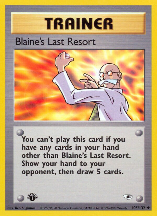 Blaine's Last Resort 105/132 — Gym Heroes (English Pokémon TCG card)