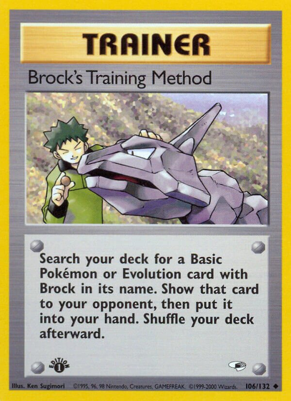 Brock's Training Method 106/132 — Gym Heroes (English Pokémon TCG card)